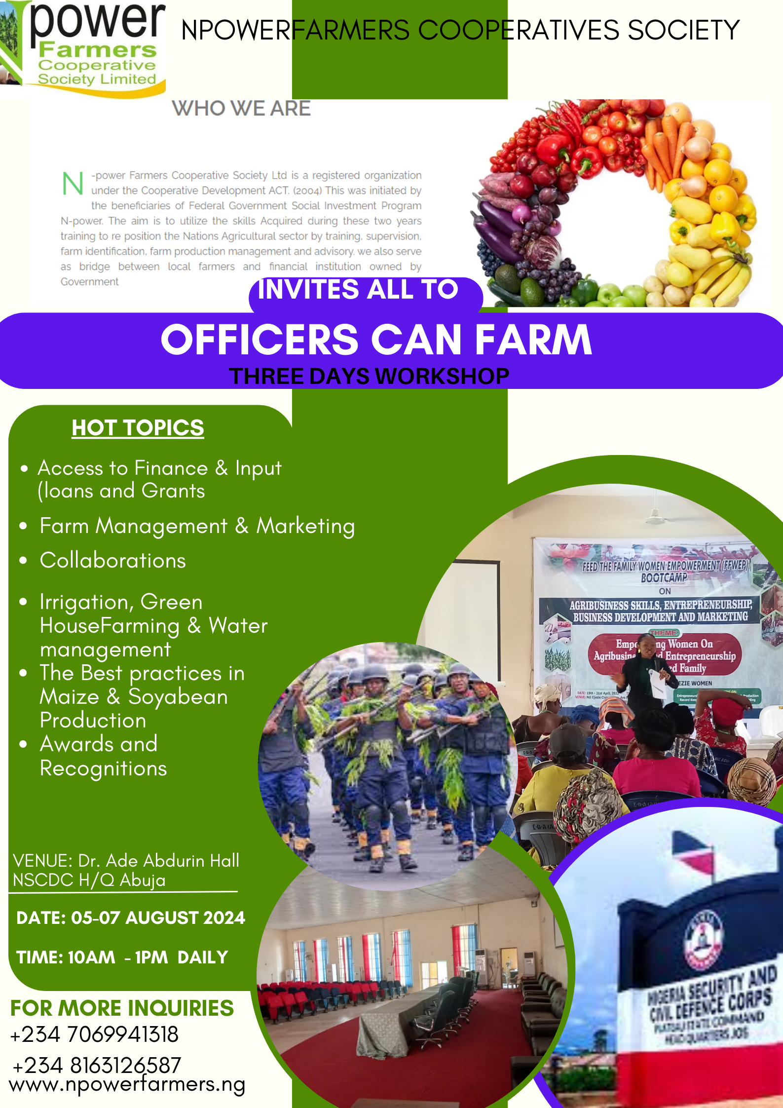 OFFICERS CAN FARM